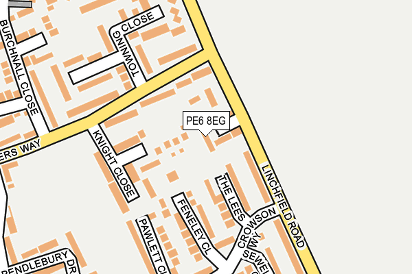 PE6 8EG map - OS OpenMap – Local (Ordnance Survey)