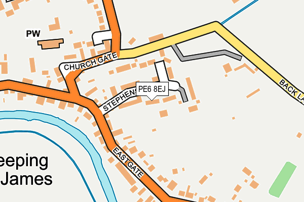 PE6 8EJ map - OS OpenMap – Local (Ordnance Survey)