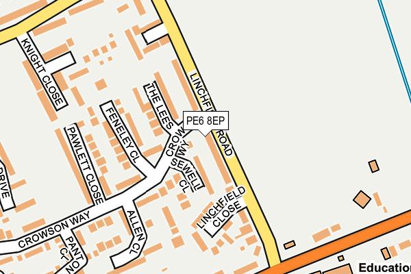 PE6 8EP map - OS OpenMap – Local (Ordnance Survey)