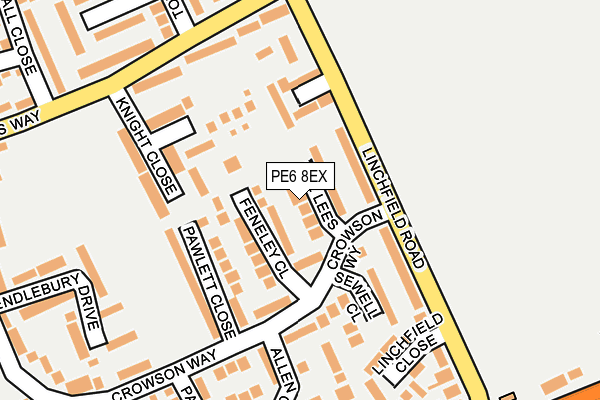 PE6 8EX map - OS OpenMap – Local (Ordnance Survey)