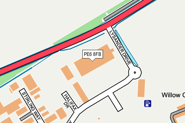 PE6 8FB map - OS OpenMap – Local (Ordnance Survey)