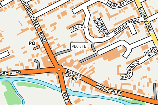 PE6 8FE map - OS OpenMap – Local (Ordnance Survey)