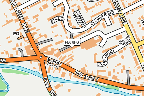 PE6 8FG map - OS OpenMap – Local (Ordnance Survey)