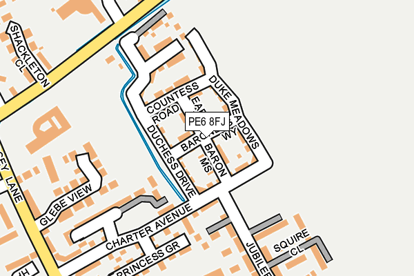 PE6 8FJ map - OS OpenMap – Local (Ordnance Survey)