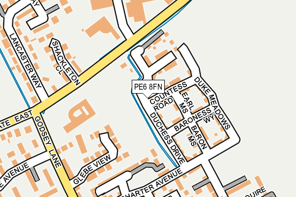 PE6 8FN map - OS OpenMap – Local (Ordnance Survey)