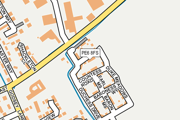 PE6 8FS map - OS OpenMap – Local (Ordnance Survey)