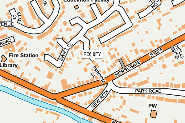PE6 8FY map - OS OpenMap – Local (Ordnance Survey)