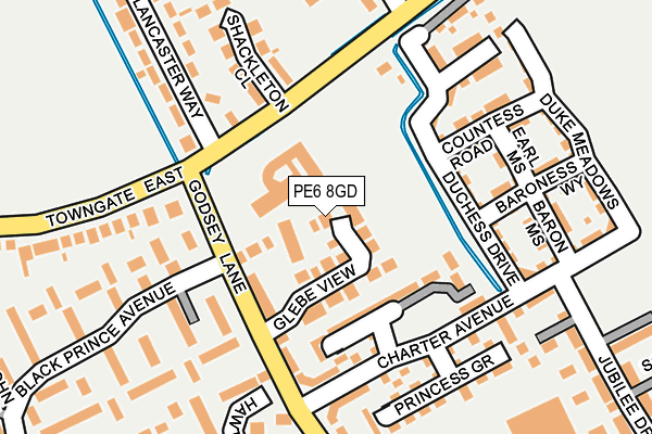 PE6 8GD map - OS OpenMap – Local (Ordnance Survey)