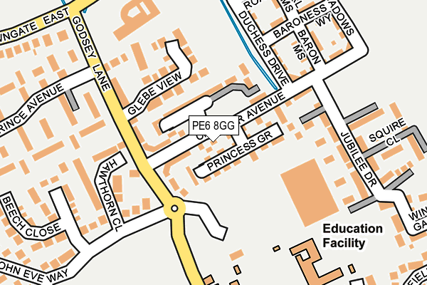 PE6 8GG map - OS OpenMap – Local (Ordnance Survey)