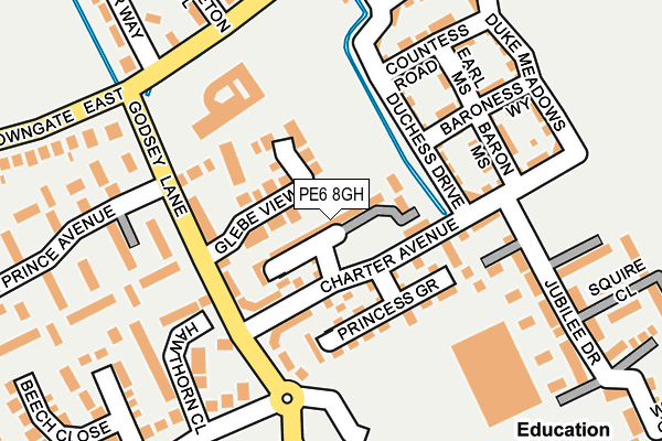 PE6 8GH map - OS OpenMap – Local (Ordnance Survey)