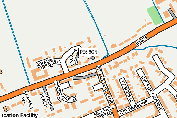 PE6 8GN map - OS OpenMap – Local (Ordnance Survey)