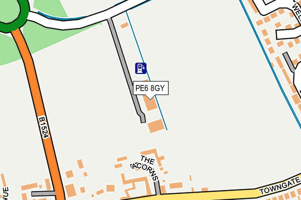 PE6 8GY map - OS OpenMap – Local (Ordnance Survey)