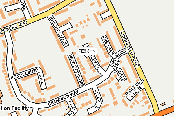 PE6 8HN map - OS OpenMap – Local (Ordnance Survey)