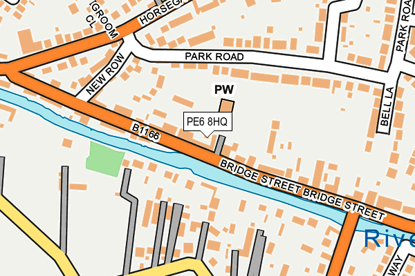 PE6 8HQ map - OS OpenMap – Local (Ordnance Survey)