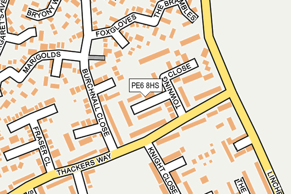 PE6 8HS map - OS OpenMap – Local (Ordnance Survey)