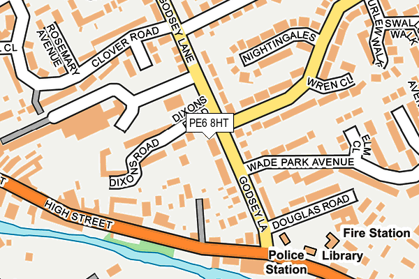 PE6 8HT map - OS OpenMap – Local (Ordnance Survey)