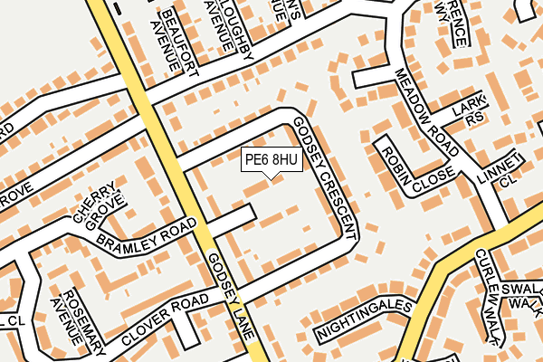 PE6 8HU map - OS OpenMap – Local (Ordnance Survey)