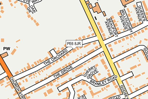 PE6 8JR map - OS OpenMap – Local (Ordnance Survey)