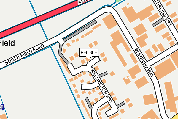 PE6 8LE map - OS OpenMap – Local (Ordnance Survey)