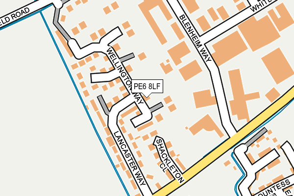 PE6 8LF map - OS OpenMap – Local (Ordnance Survey)