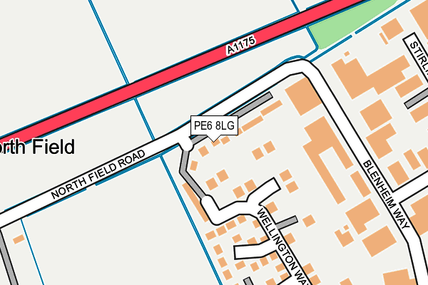 PE6 8LG map - OS OpenMap – Local (Ordnance Survey)