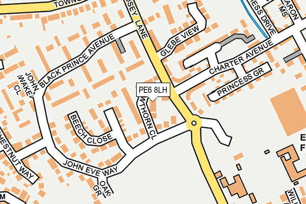 PE6 8LH map - OS OpenMap – Local (Ordnance Survey)