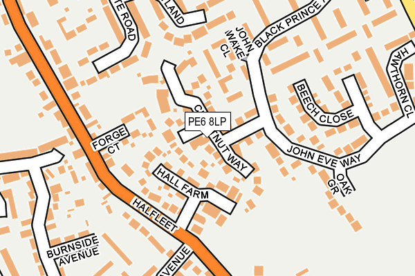 PE6 8LP map - OS OpenMap – Local (Ordnance Survey)