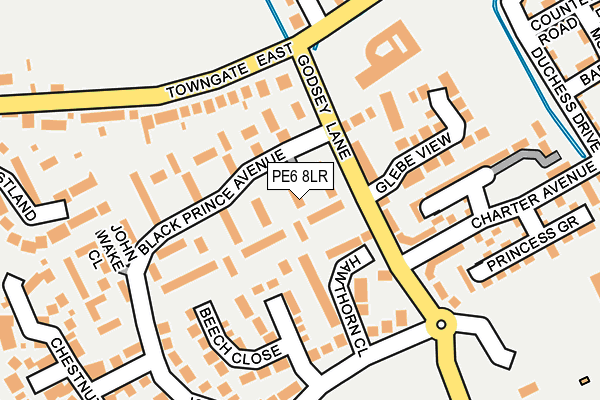 PE6 8LR map - OS OpenMap – Local (Ordnance Survey)