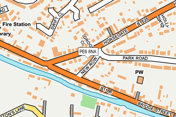 PE6 8NA map - OS OpenMap – Local (Ordnance Survey)