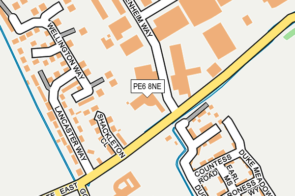PE6 8NE map - OS OpenMap – Local (Ordnance Survey)