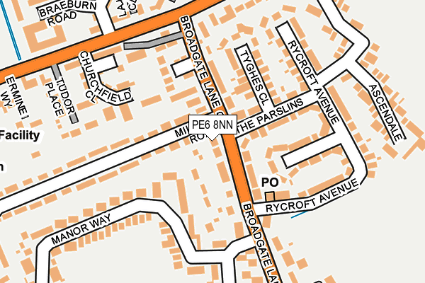 PE6 8NN map - OS OpenMap – Local (Ordnance Survey)