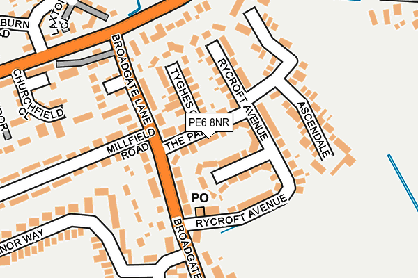 PE6 8NR map - OS OpenMap – Local (Ordnance Survey)