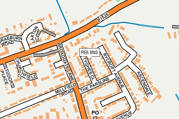 PE6 8NS map - OS OpenMap – Local (Ordnance Survey)