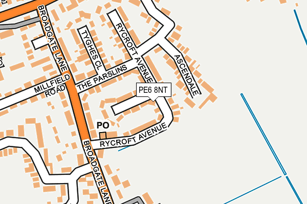 PE6 8NT map - OS OpenMap – Local (Ordnance Survey)
