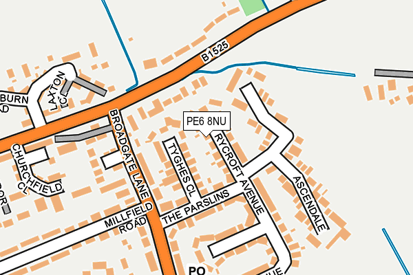 PE6 8NU map - OS OpenMap – Local (Ordnance Survey)