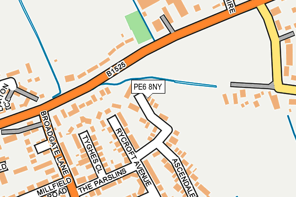 PE6 8NY map - OS OpenMap – Local (Ordnance Survey)