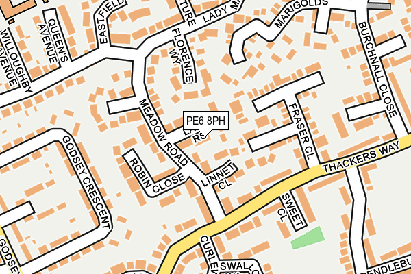 PE6 8PH map - OS OpenMap – Local (Ordnance Survey)