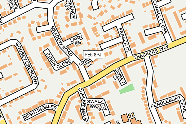 PE6 8PJ map - OS OpenMap – Local (Ordnance Survey)