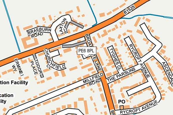 PE6 8PL map - OS OpenMap – Local (Ordnance Survey)