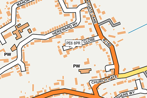 PE6 8PR map - OS OpenMap – Local (Ordnance Survey)