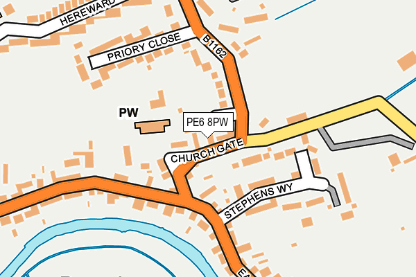 PE6 8PW map - OS OpenMap – Local (Ordnance Survey)