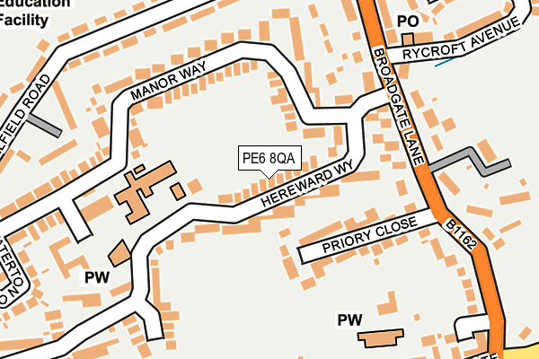 PE6 8QA map - OS OpenMap – Local (Ordnance Survey)