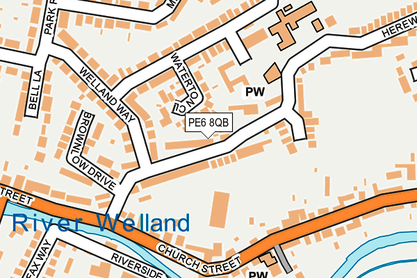 PE6 8QB map - OS OpenMap – Local (Ordnance Survey)