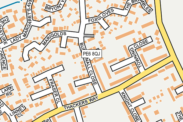 PE6 8QJ map - OS OpenMap – Local (Ordnance Survey)