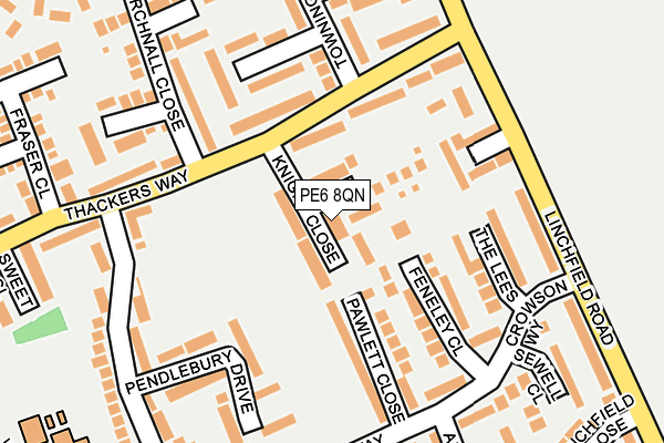 PE6 8QN map - OS OpenMap – Local (Ordnance Survey)