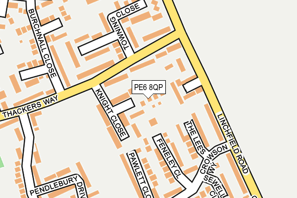 PE6 8QP map - OS OpenMap – Local (Ordnance Survey)