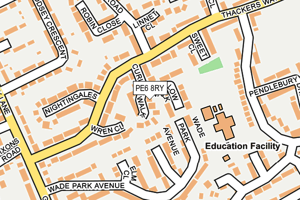 PE6 8RY map - OS OpenMap – Local (Ordnance Survey)
