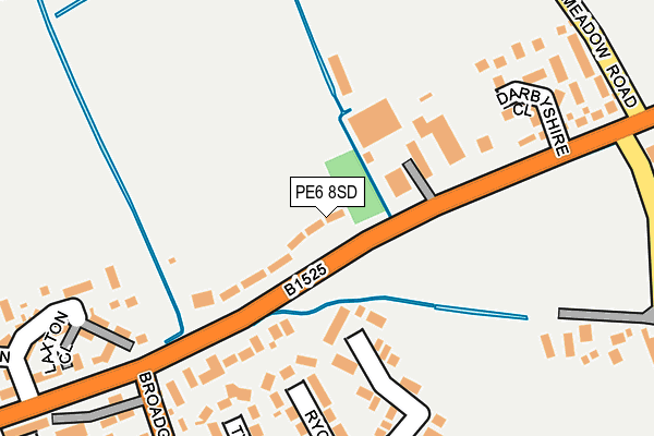 PE6 8SD map - OS OpenMap – Local (Ordnance Survey)