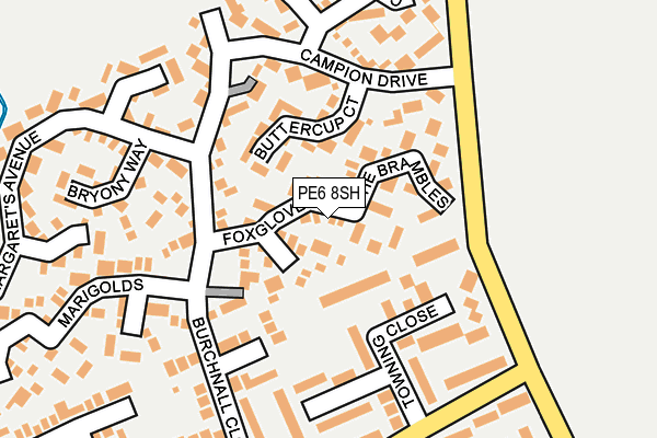 PE6 8SH map - OS OpenMap – Local (Ordnance Survey)
