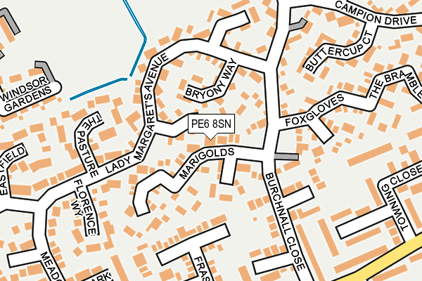 PE6 8SN map - OS OpenMap – Local (Ordnance Survey)